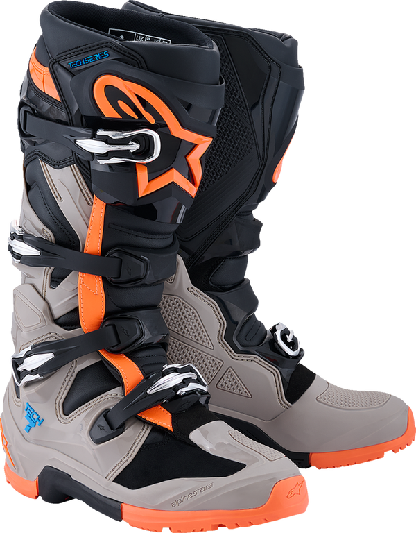 ALPINESTARS Tech 7 Enduro Boots - Black/Light Gray/Bright Red - US 6 2010426-1562-6