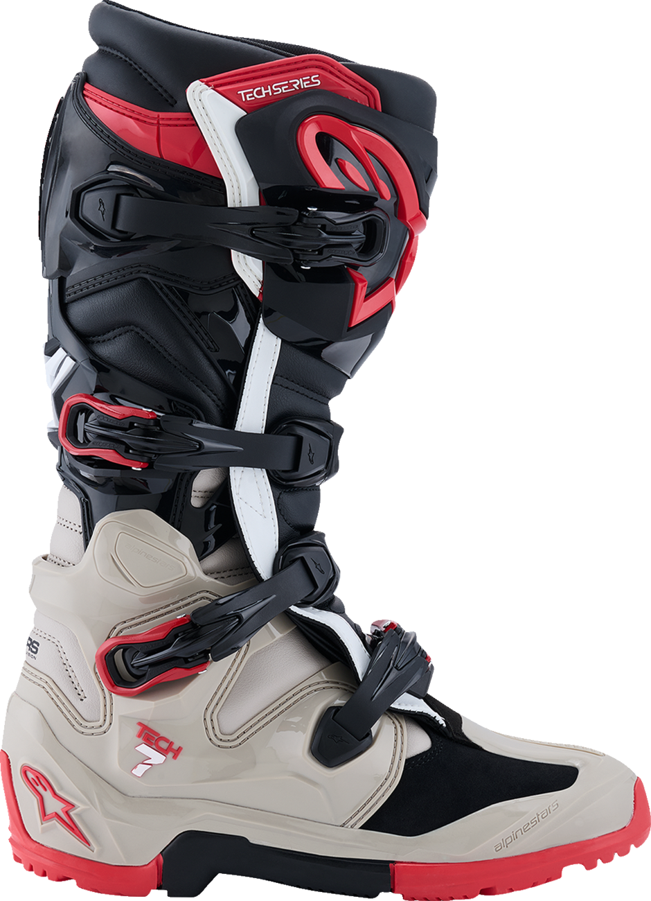 ALPINESTARS Tech 7 Enduro Boots - Black/Light Gray/Bright Red - US 14 2010426-1903-14