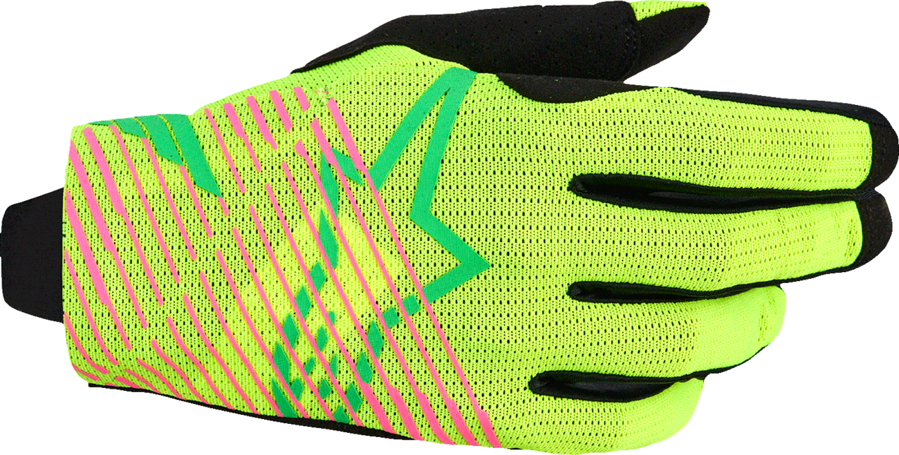 ALPINESTARS Radar Pro Gloves - Green/Fluo Yellow/Fluo Pink - XL 3560325-6025-XL
