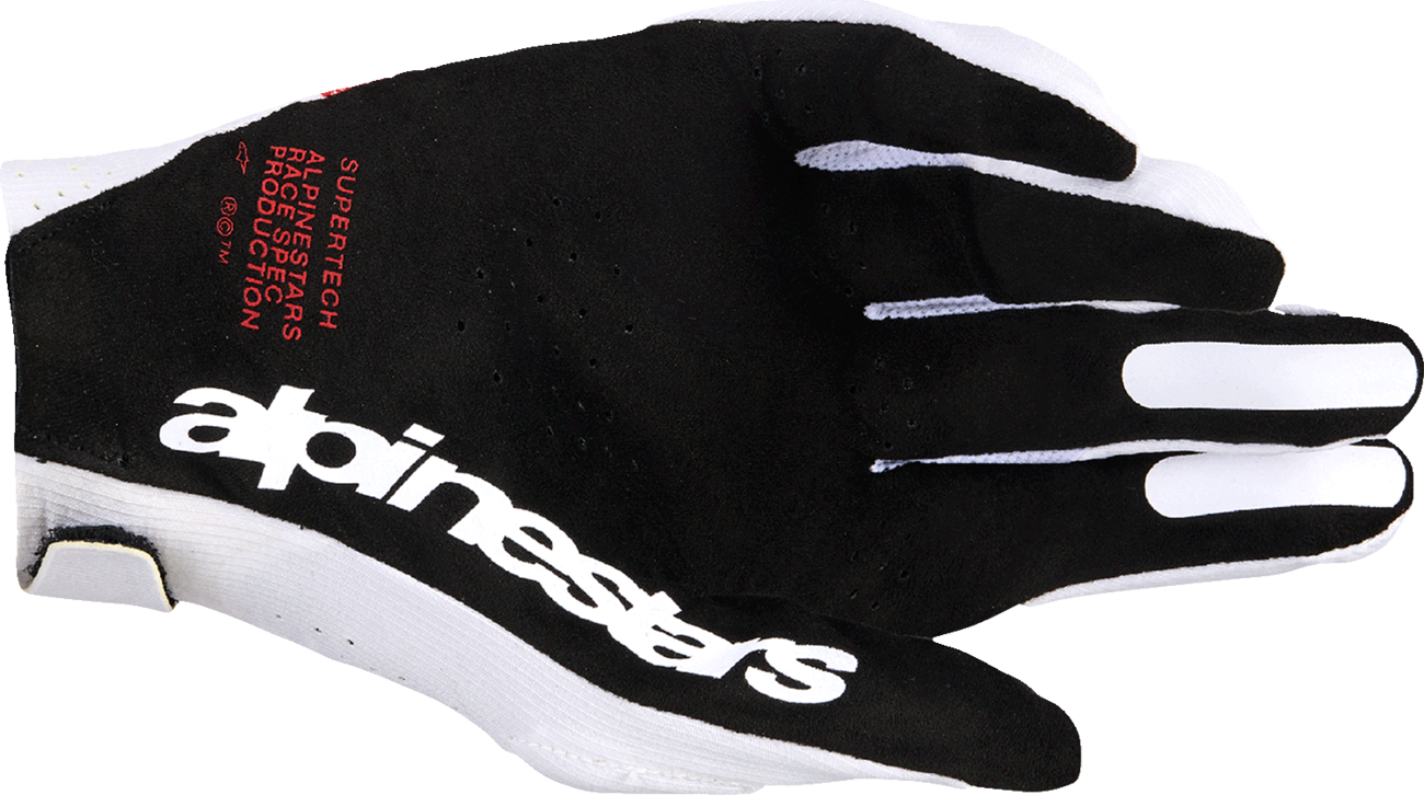 ALPINESTARS Supertech MX Gloves - White/Black/Fire Red - Small 3560526-2063-S