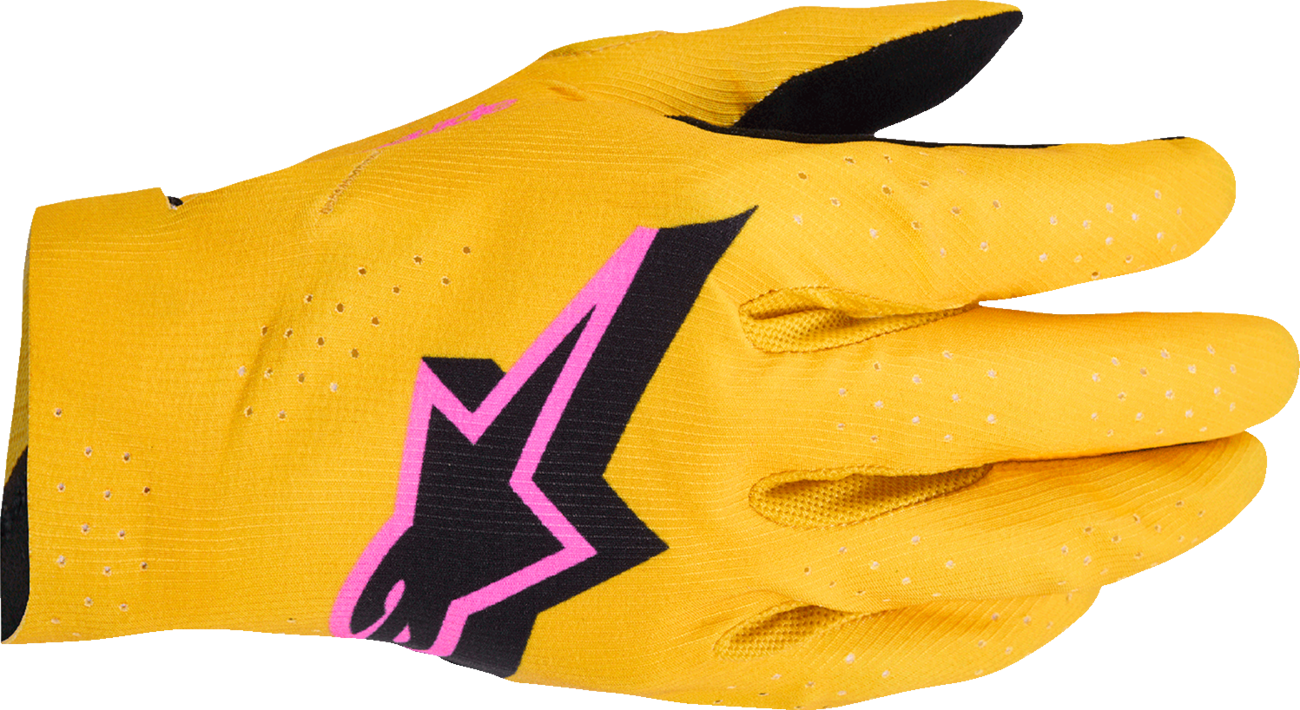ALPINESTARS Supertech MX Gloves - Gold/Black/Fluo Pink - XL 3560526-5005-XL