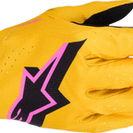 ALPINESTARS Supertech MX Gloves - Gold/Black/Fluo Pink - 4XL 3560526-5005-4X