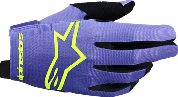 ALPINESTARS Radar Gloves - Purple/Fluo Yellow - Small 3561824-3175-S