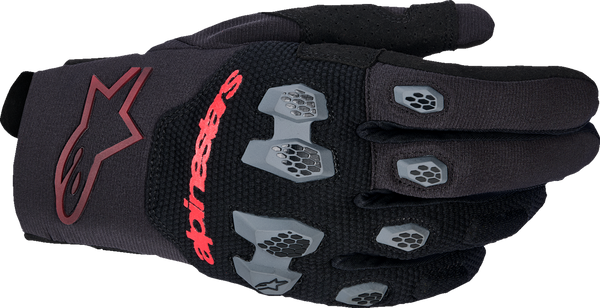ALPINESTARS Pro-Dura Gloves - Black/Bright Red - Large 3560425-1303-L