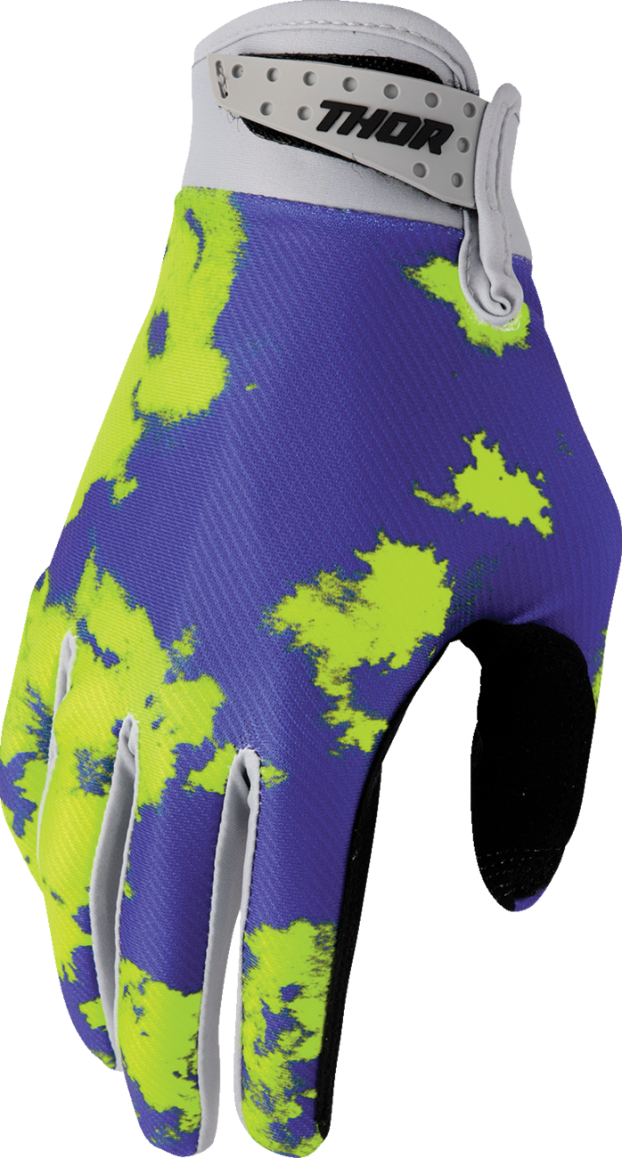 THOR Launchmode Bleach Gloves - Gray/Acid - XL 3330-8324