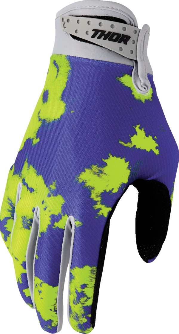 Thor Launchmode Bleach Gloves - Gray/Acid - XL 3330-8324