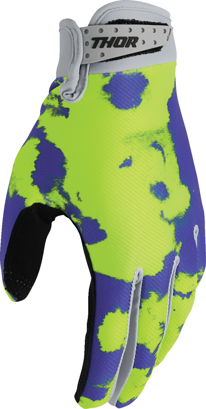 THOR Launchmode Bleach Gloves - Gray/Acid - XL 3330-8324