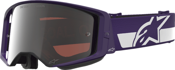Alpinestars GOGGLES Supertech Goggle - Hunta 96 XXV - Purple/White - Silver Mirror Lens 5101226-3168