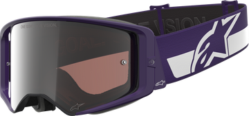 ALPINESTARS GOGGLES Supertech Goggle - Hunta 96 XXV - Purple/White - Silver Mirror Lens 5101226-3168