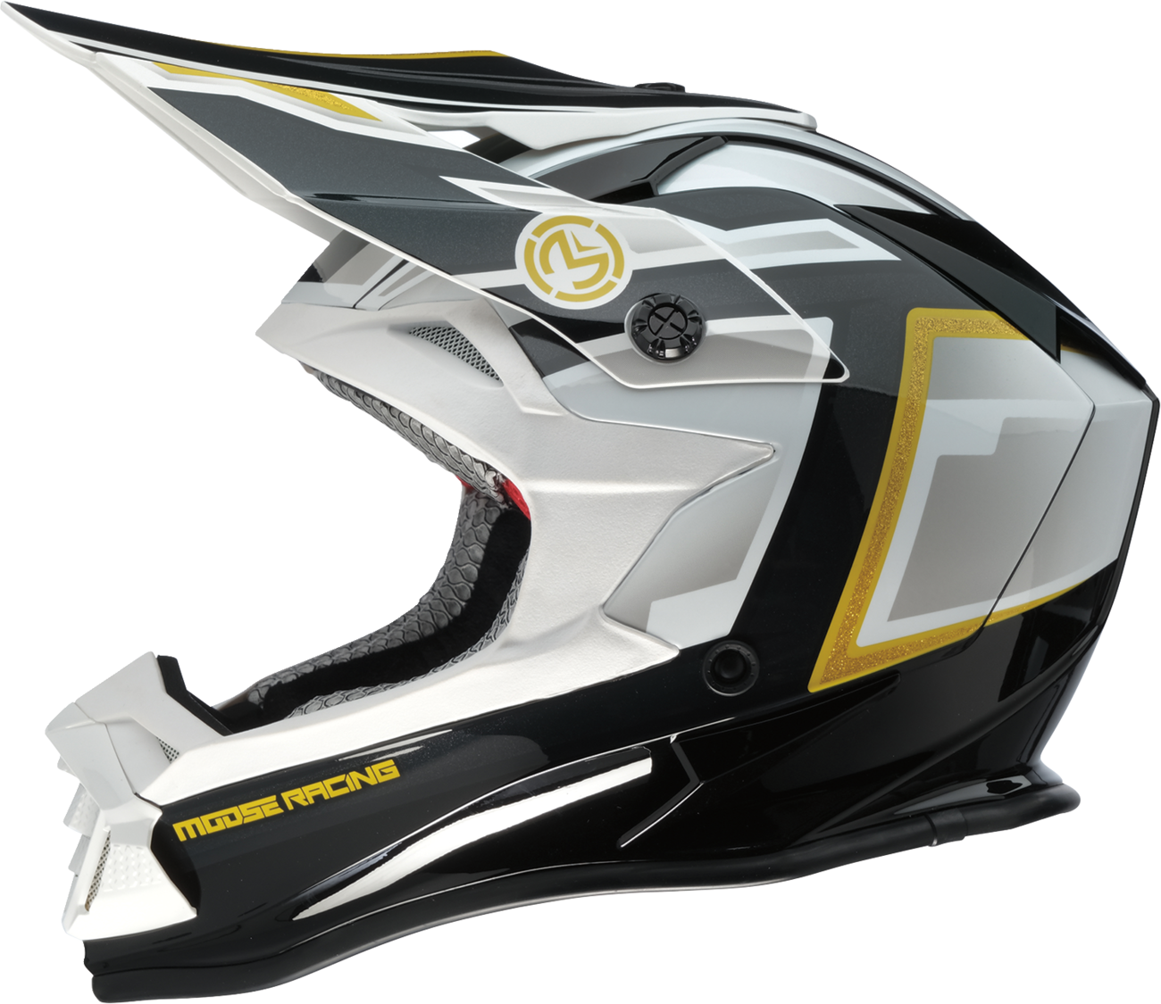MOOSE OFFROAD MR3 Helmet - F.A.F. - White/Black/Gold - Large 0110-8930