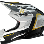 MOOSE OFFROAD MR3 Helmet - F.A.F. - White/Black/Gold - Large 0110-8930