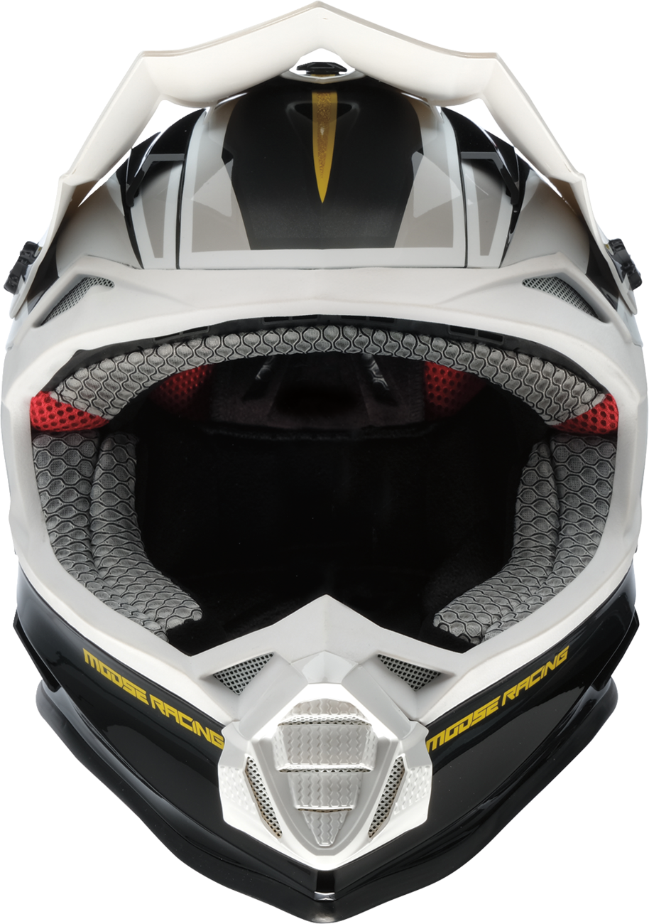 MOOSE OFFROAD MR3 Helmet - F.A.F. - White/Black/Gold - Large 0110-8930