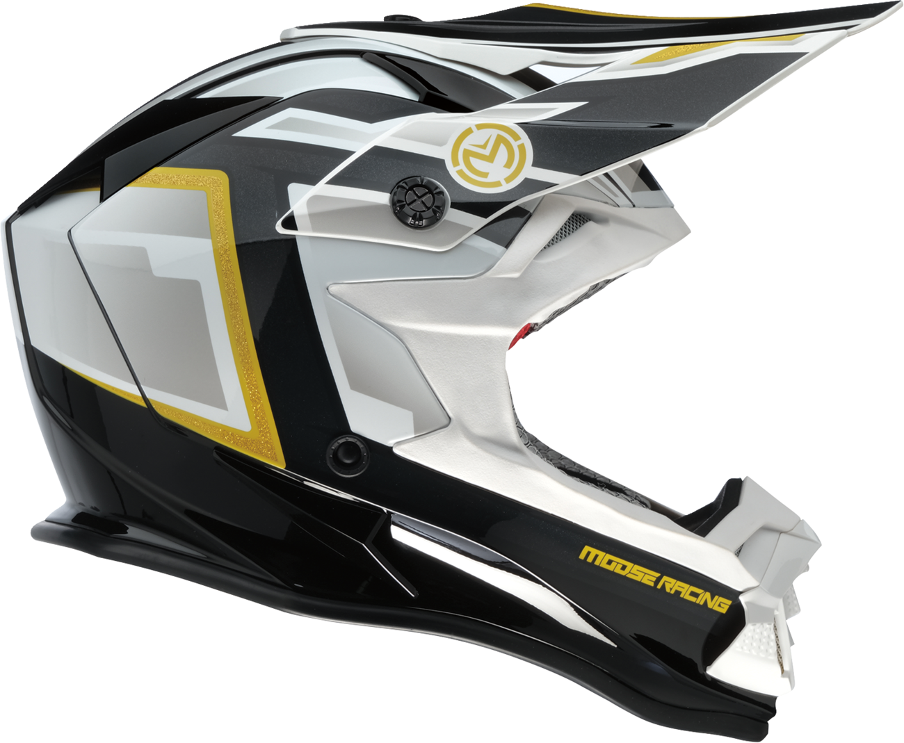 MOOSE OFFROAD MR3 Helmet - F.A.F. - White/Black/Gold - Large 0110-8930