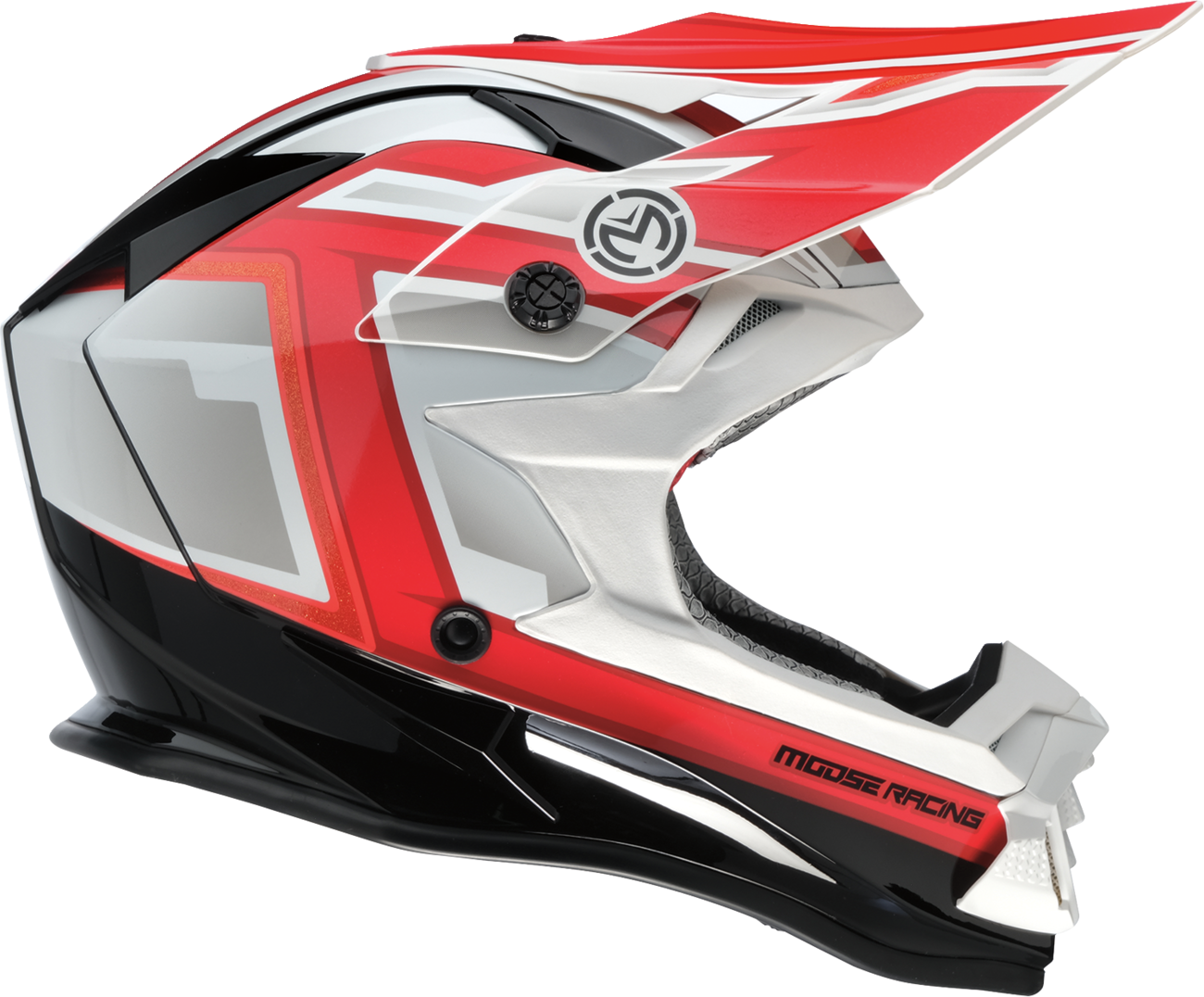 MOOSE OFFROAD MR3 Helmet - F.A.F. - White/Black/Red - Large 0110-8935