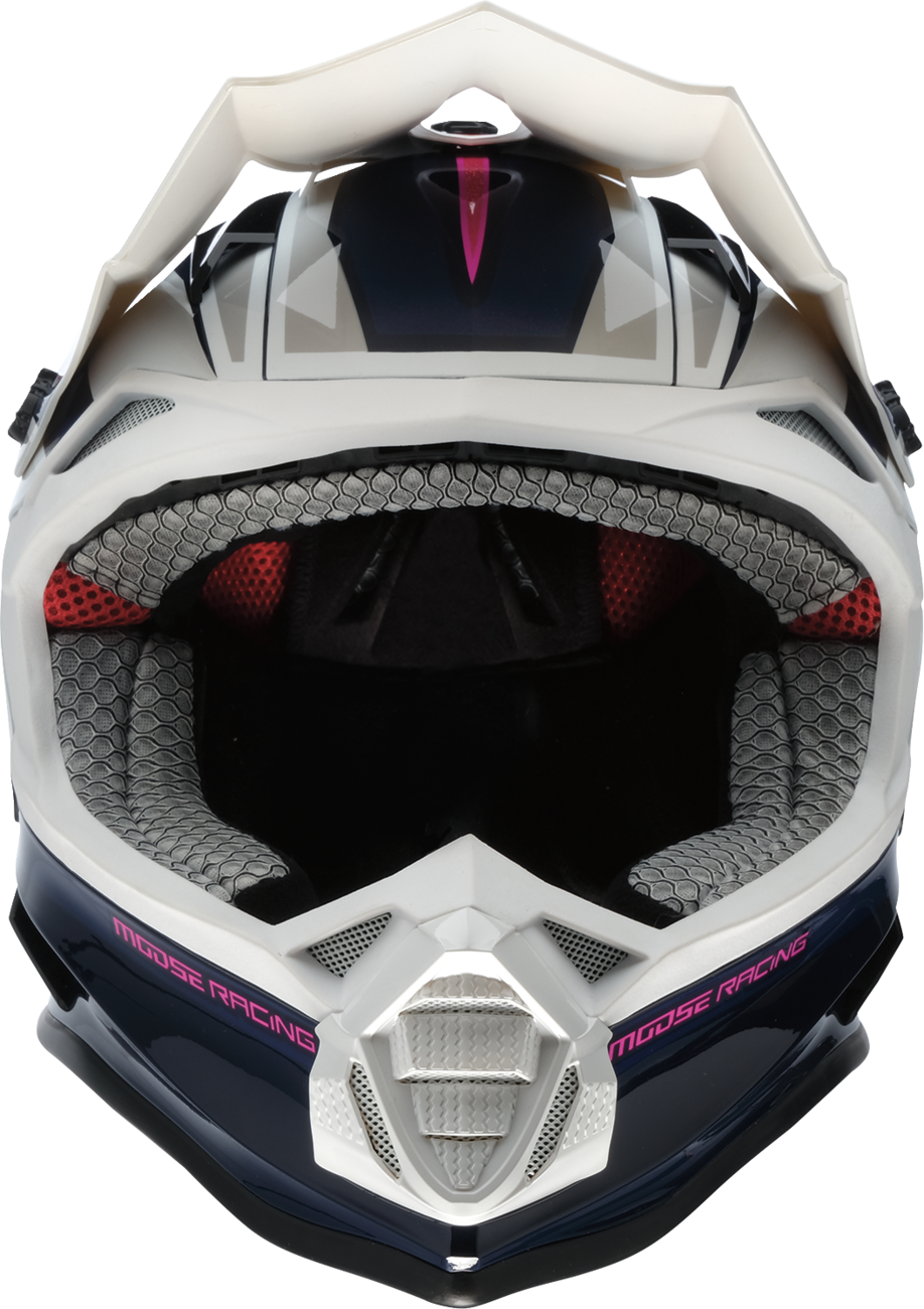 MOOSE OFFROAD MR3 Helmet - F.A.F. - White/Navy/Pink - XL 0110-8951