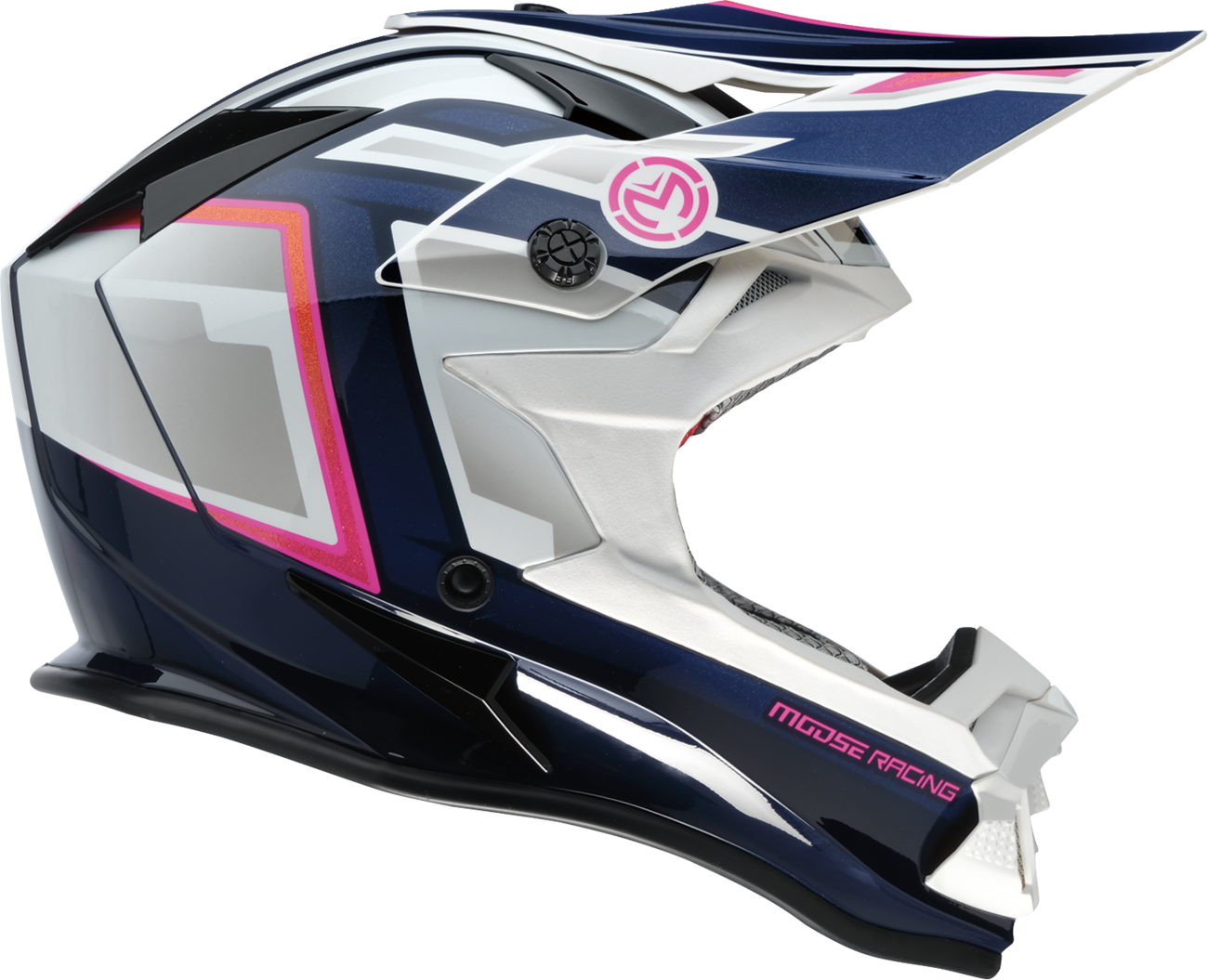 MOOSE OFFROAD MR3 Helmet - F.A.F. - White/Navy/Pink - Small 0110-8948