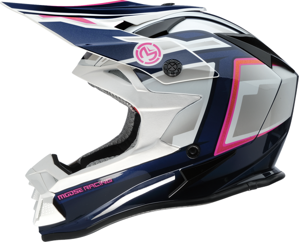 MOOSE OFFROAD MR3 Helmet - F.A.F. - White/Navy/Pink - 2XL 0110-8952