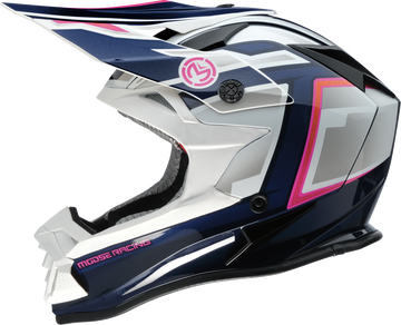 MOOSE OFFROAD MR3 Helmet - F.A.F. - White/Navy/Pink - 2XL 0110-8952