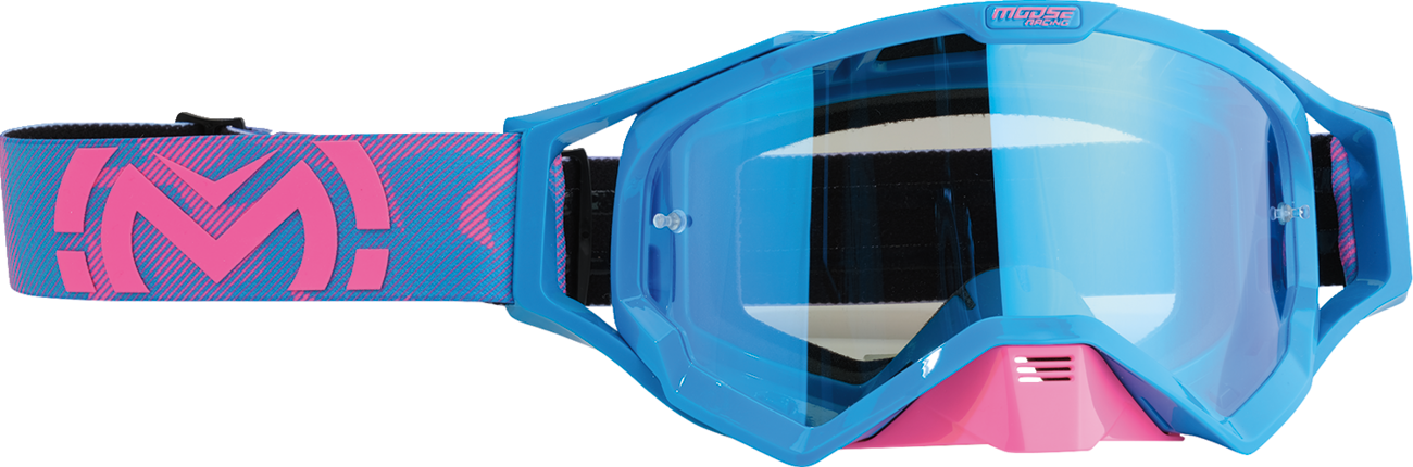 MOOSE OFFROAD XCR Goggle - Blue/Pink - Blue Mirror Lens 2601-3163