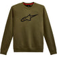 ALPINESTARS Ageless Crew Fleece - Military/Black - Medium 1212513226910M