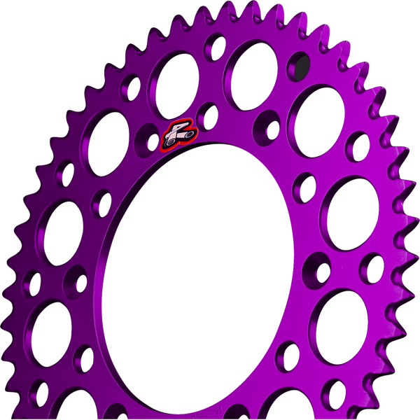 RENTHAL Rear Sprocket - Aluminum - 49 Tooth - Purple - Yamaha 150U-520-49GBPE