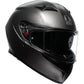 AGV K3 Helmet - Mono - Matte Luna Gray - Small 2118381004-023-S | Street Full Face Adult Helmet