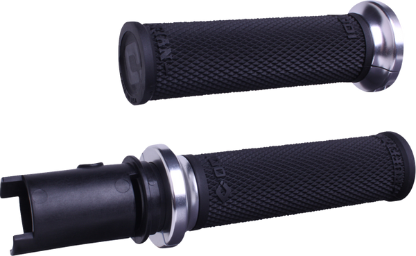 Odi Ruffian Lock-On Street Grips - CVO - Black/Silver V30HTCB-S