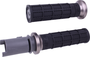 ODI Hart-Luck Signature V-Twin Lock-On™ Grips - CVO - Black/Gunmetal V31HTC-BH-H