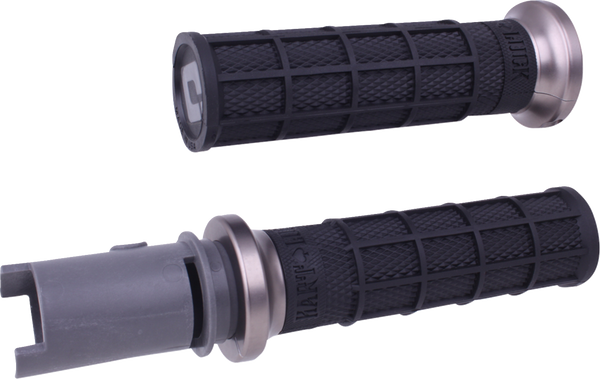 Odi Hart-Luck Signature V-Twin Lock-On™ Grips - CVO - Black/Gunmetal V31HTC-BH-H
