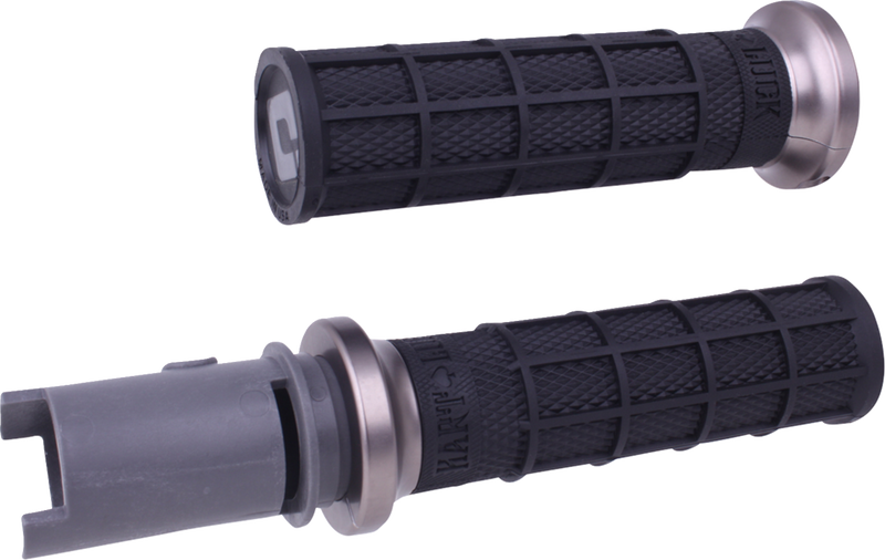 ODI Hart-Luck Signature V-Twin Lock-On™ Grips - CVO - Black/Gunmetal V31HTC-BH-H