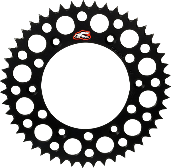 RENTHAL Rear Sprocket - Aluminum - 46 Tooth - Black - Gas Gas/Husqvarna/KTM 441U-428-46GPBK