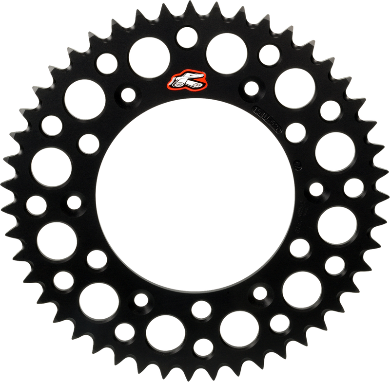RENTHAL Rear Sprocket - Aluminum - 49 Tooth - Black - Gas Gas/Husqvarna/KTM 441U-428-49GPBK