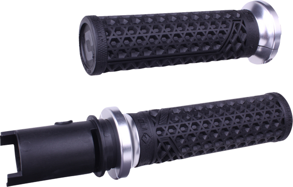 Odi Vans Harley Davidson Grips - CVO Cable - Black/Silver V31VHTCB-S