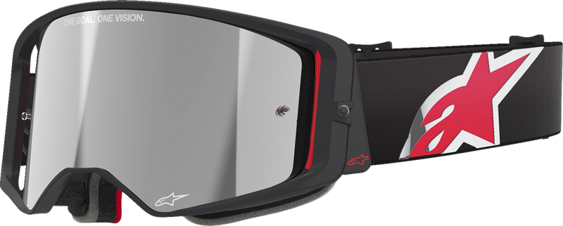 ALPINESTARS GOGGLES Supertech Goggle - Corp - Black/Red - Silver Mirror Lens 5100325-1434