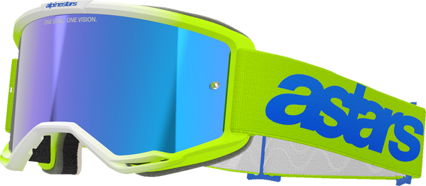 Alpinestars GOGGLES Vision 5 Goggle - Blaze - Yellow/Blue - Blue Mirror Lens 5102125-5007