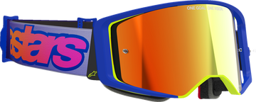 ALPINESTARS GOGGLES Supertech Goggle - Vista - Blue/Yellow/Purple - Red Mirror Lens 5100226-7285