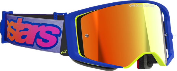 Alpinestars GOGGLES Supertech Goggle - Vista - Blue/Yellow/Purple - Red Mirror Lens 5100226-7285