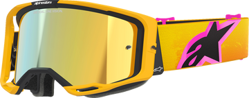 ALPINESTARS GOGGLES Vision 8 Goggle - Corp - Orange/Yellow/Pink - Gold Mirror Lens 5101625-4005
