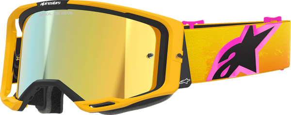 ALPINESTARS GOGGLES Vision 8 Goggle - Corp - Orange/Yellow/Pink - Gold Mirror Lens 5101625-4005