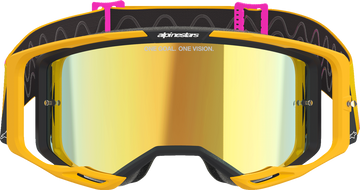 ALPINESTARS GOGGLES Vision 8 Goggle - Corp - Orange/Yellow/Pink - Gold Mirror Lens 5101625-4005