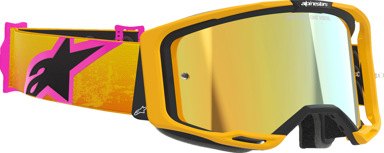 ALPINESTARS GOGGLES Vision 8 Goggle - Corp - Orange/Yellow/Pink - Gold Mirror Lens 5101625-4005