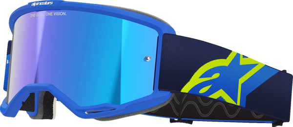 Alpinestars GOGGLES Vision 5 Goggle - Corp - Blue/Yellow - Blue Mirror Lens 5101825-7288