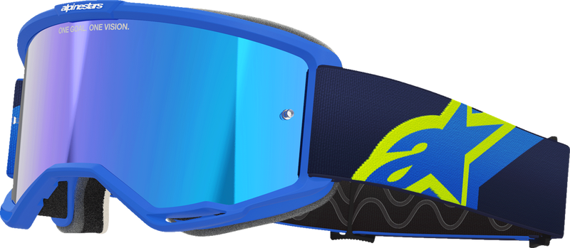 ALPINESTARS GOGGLES Vision 5 Goggle - Corp - Blue/Yellow - Blue Mirror Lens 5101825-7288