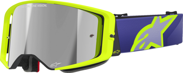 Alpinestars GOGGLES Supertech Goggle - Corp - Purple/Yellow - Silver Mirror Lens 5100326-3156