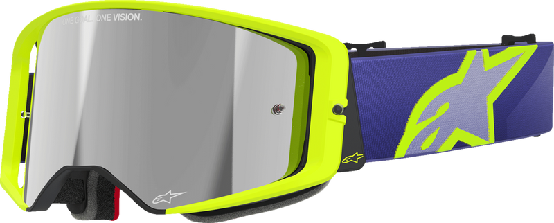 ALPINESTARS GOGGLES Supertech Goggle - Corp - Purple/Yellow - Silver Mirror Lens 5100326-3156