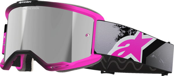 Alpinestars GOGGLES Vision 5 Goggle - Lahnd - Iron/Pink - Silver Mirror Lens 5100626-9284