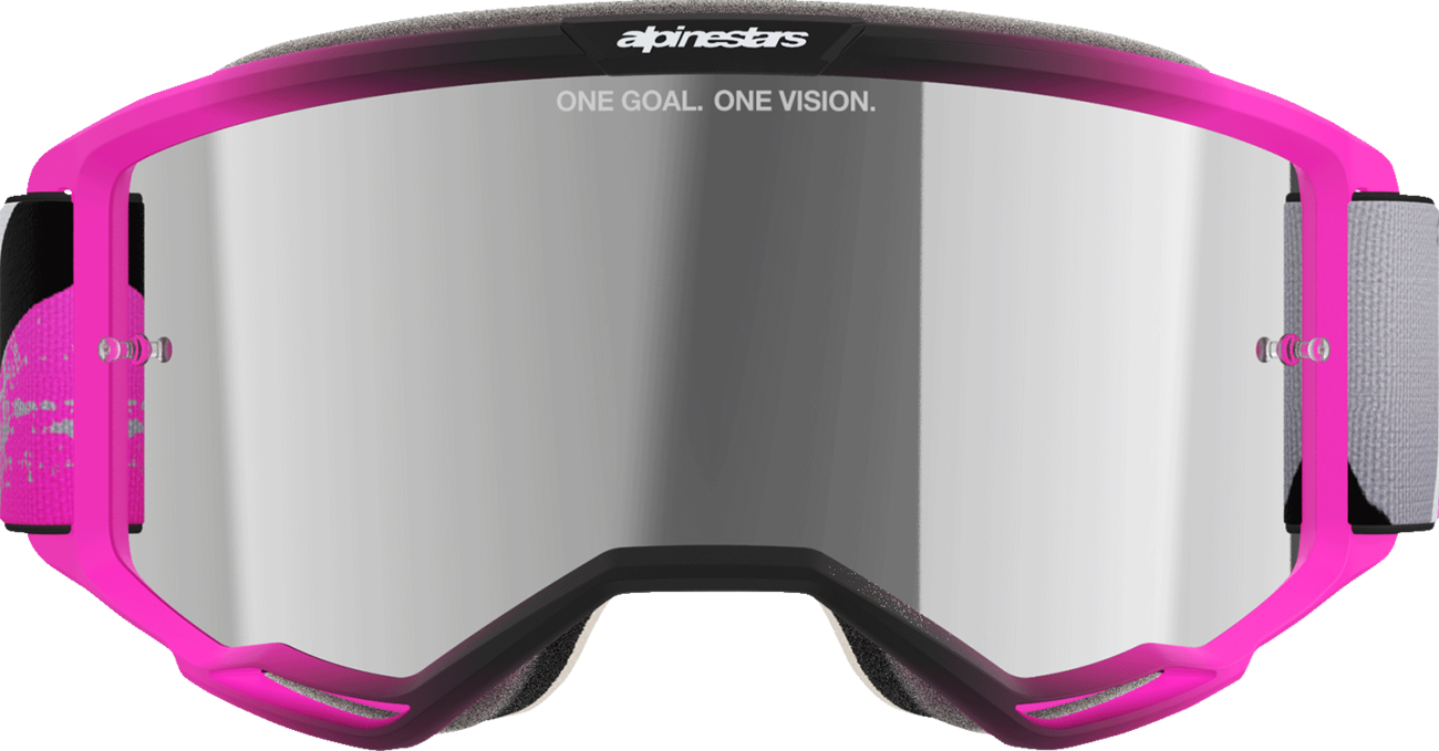 ALPINESTARS GOGGLES Vision 5 Goggle - Lahnd - Iron/Pink - Silver Mirror Lens 5100626-9284