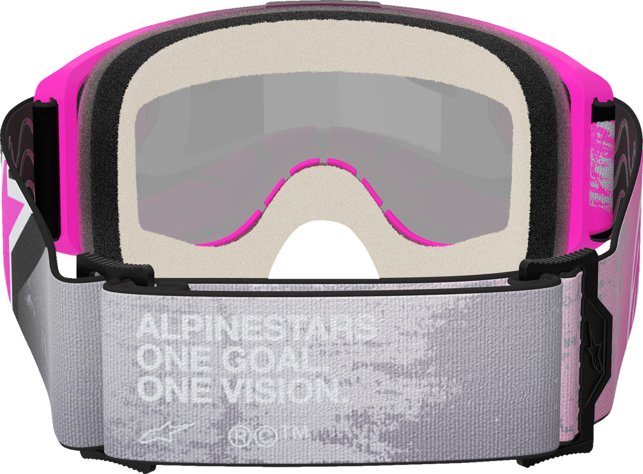 ALPINESTARS GOGGLES Vision 5 Goggle - Lahnd - Iron/Pink - Silver Mirror Lens 5100626-9284