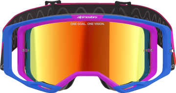 ALPINESTARS GOGGLES Vision 8 Goggle - Corp - Blue/Purple/Orange - Red Mirror Lens 5101625-7286