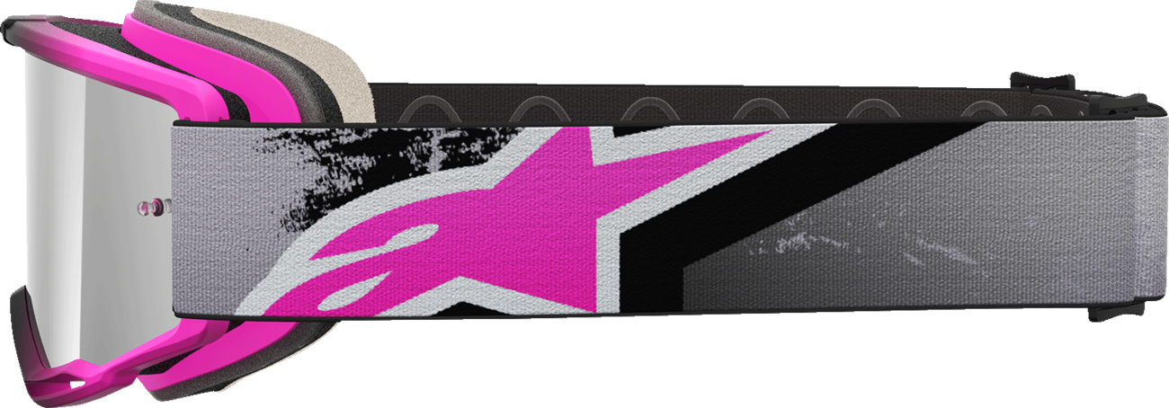 ALPINESTARS GOGGLES Vision 5 Goggle - Lahnd - Iron/Pink - Silver Mirror Lens 5100626-9284